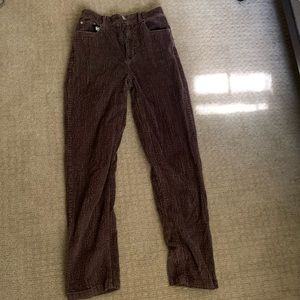 Urban OutFitters Brown Hugh Rise Baggy Corduroy Pants